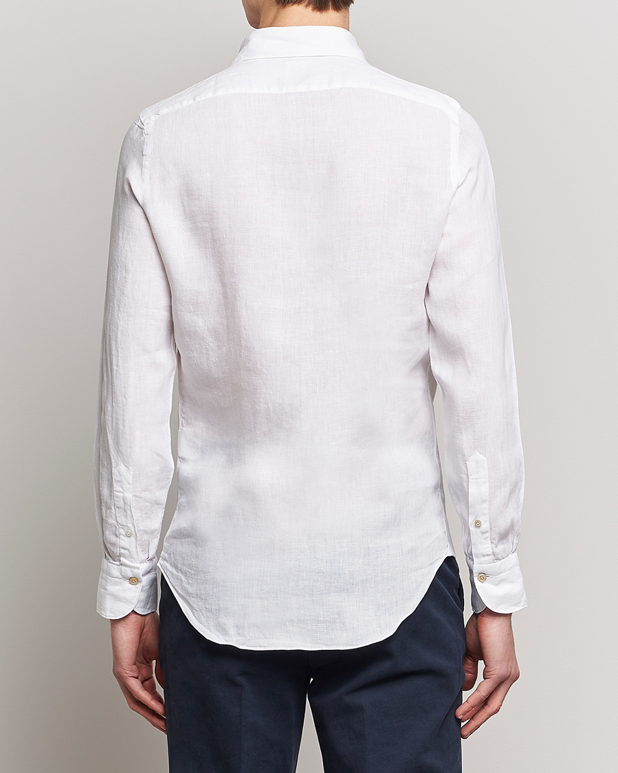 Homme | Chemises | Finamore Napoli | Tokyo Slim Linen Shirt White