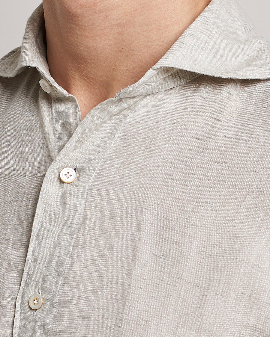 Homme | Chemises | Finamore Napoli | Tokyo Slim Linen Shirt Oat