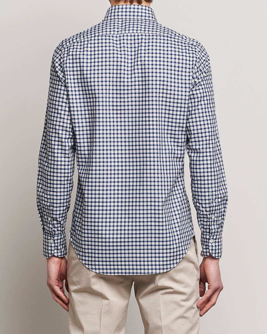 Homme | Chemises | Finamore Napoli | Tokyo Slim Sport Shirt Blue Check