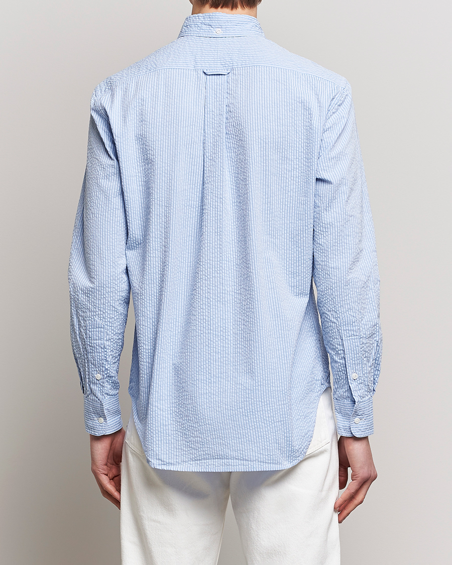 Homme | Chemises | Gitman Vintage | Tonal Seersucker Shirt Light Blue