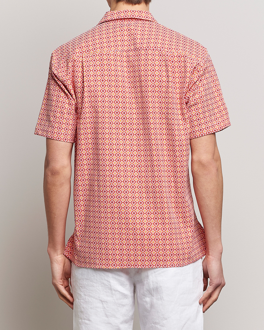 Homme | Chemises | Gitman Vintage | Summer Ready Jacquard Camp Shirt Rosa