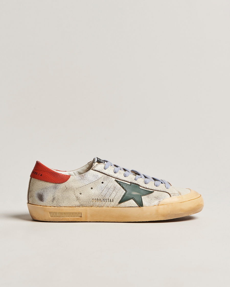 Homme | Golden Goose Deluxe Brand Super-Star Sneakers White/Orange | Golden Goose | Deluxe Brand Super-Star Sneakers White/Orange