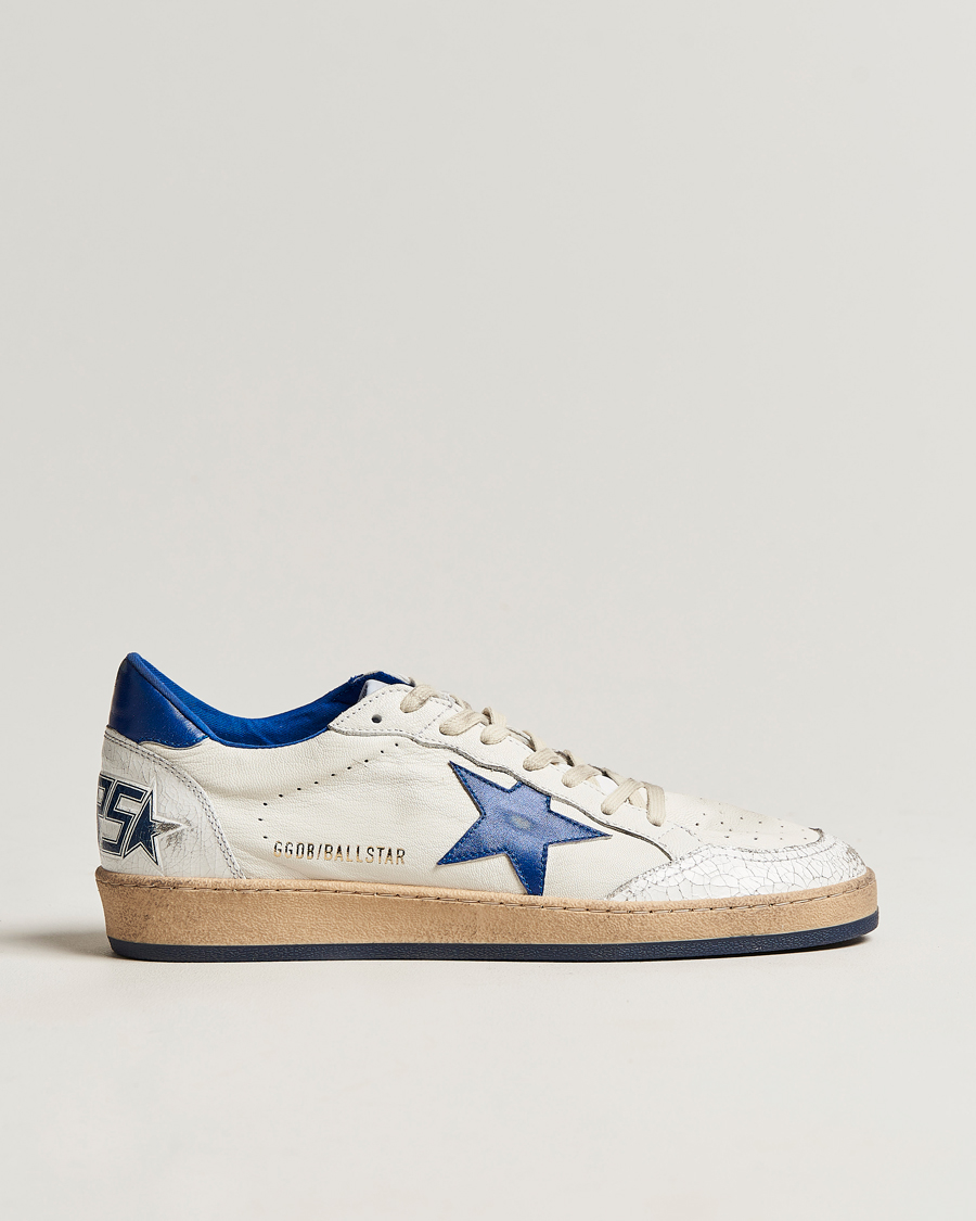 Homme | Golden Goose Deluxe Brand Ball Star Sneakers White/Blue | Golden Goose | Deluxe Brand Ball Star Sneakers White/Blue