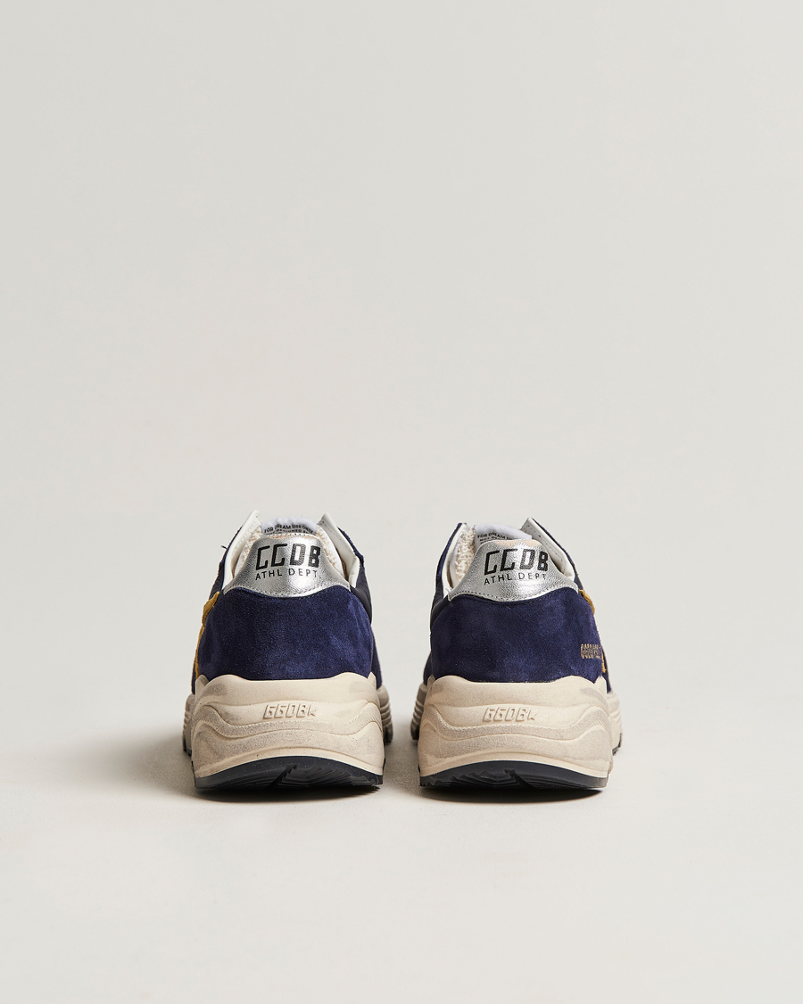 Homme | Golden Goose Deluxe Brand Running Sole Sneakers Navy/Mustard | Golden Goose | Deluxe Brand Running Sole Sneakers Navy/Mustard