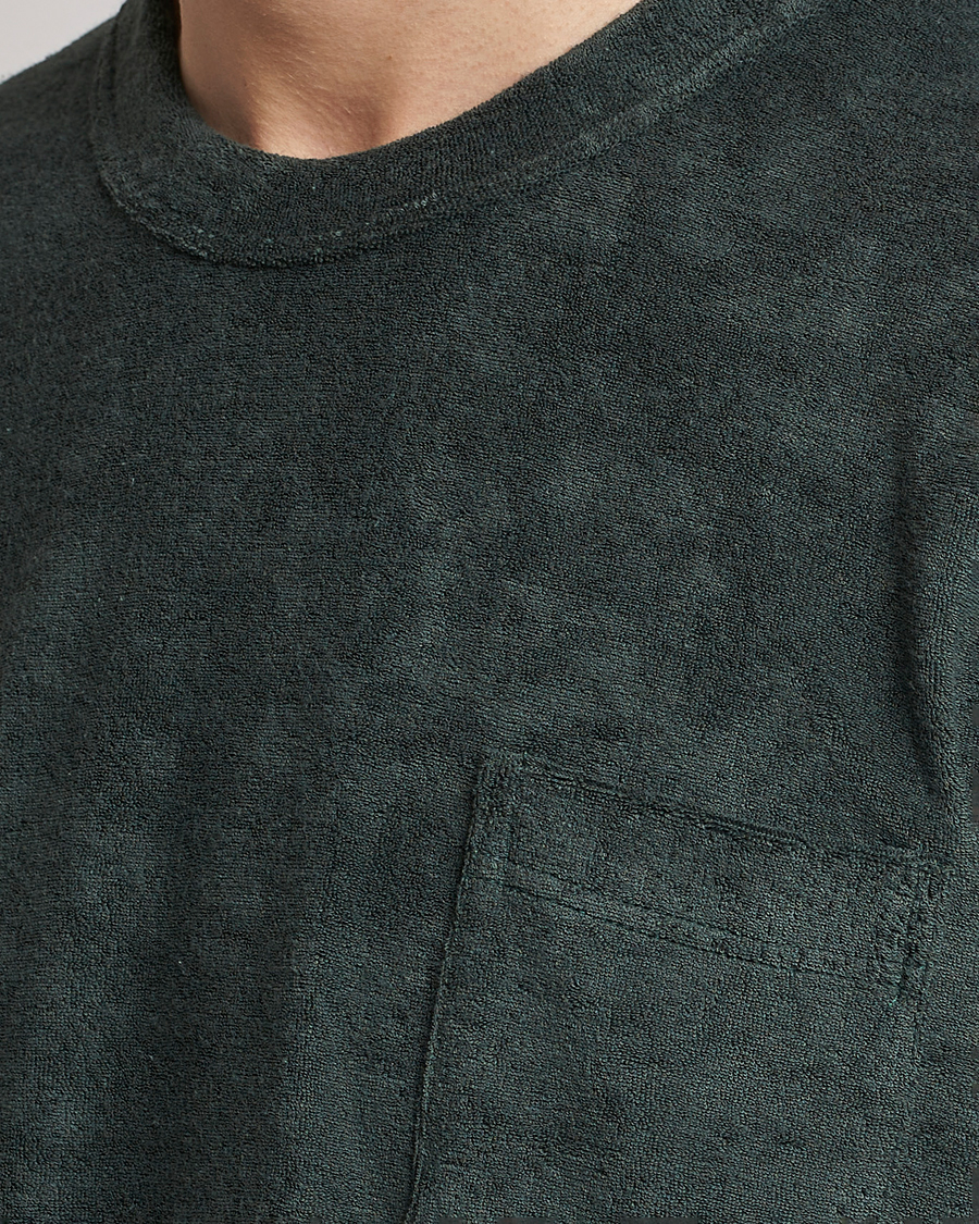 Homme | T-shirts | Howlin' | Fons Cotton Blend Terry Pocket Tee Greenish