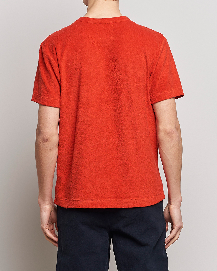 Homme | T-shirts | Howlin' | Fons Cotton Blend Terry Pocket Tee Red Sky