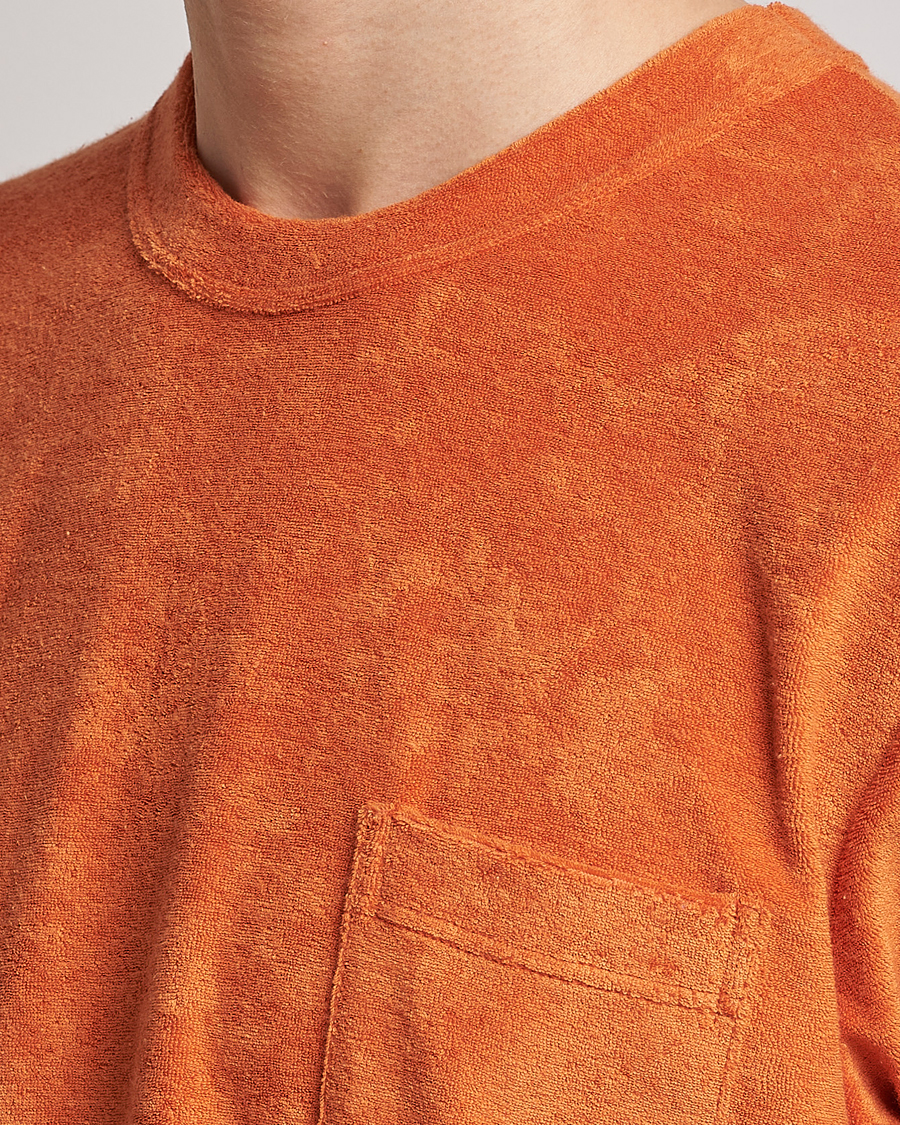 Homme | T-shirts | Howlin' | Fons Cotton Blend Terry Pocket Tee Tangerine Dream