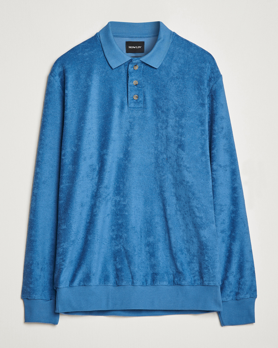 Homme | Pulls Et Tricots | Howlin' | Long Sleeve Terry Polo Summer Blue