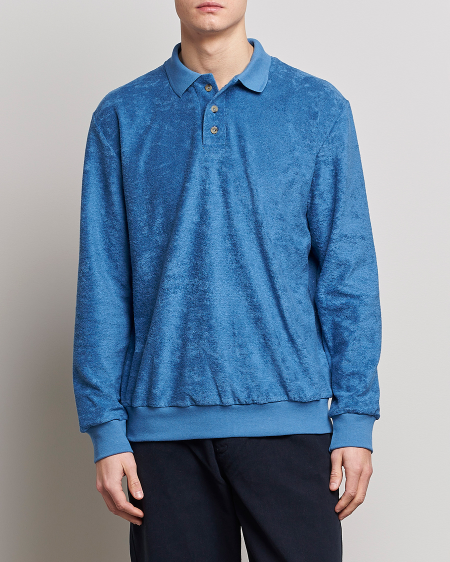 Homme | Pulls Et Tricots | Howlin' | Long Sleeve Terry Polo Summer Blue