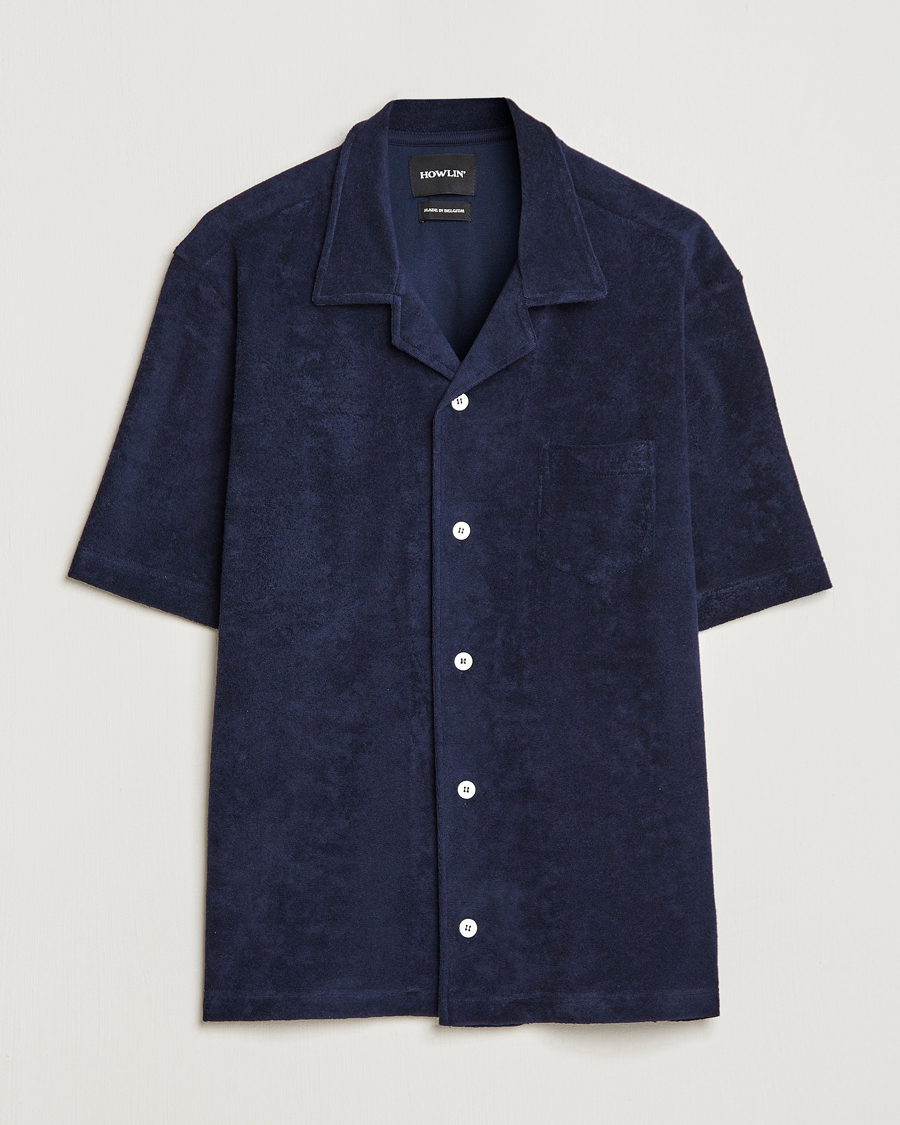 Homme | Chemises | Howlin' | Short Sleeve Terry Shirt Navy