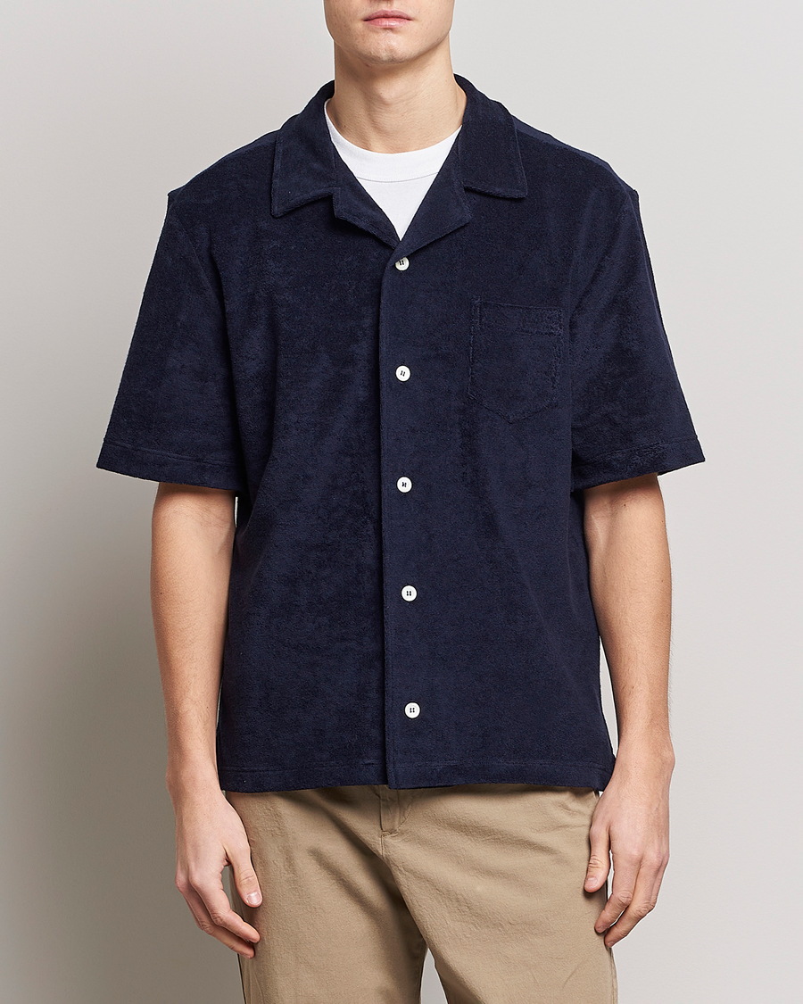 Homme | Chemises | Howlin' | Short Sleeve Terry Shirt Navy