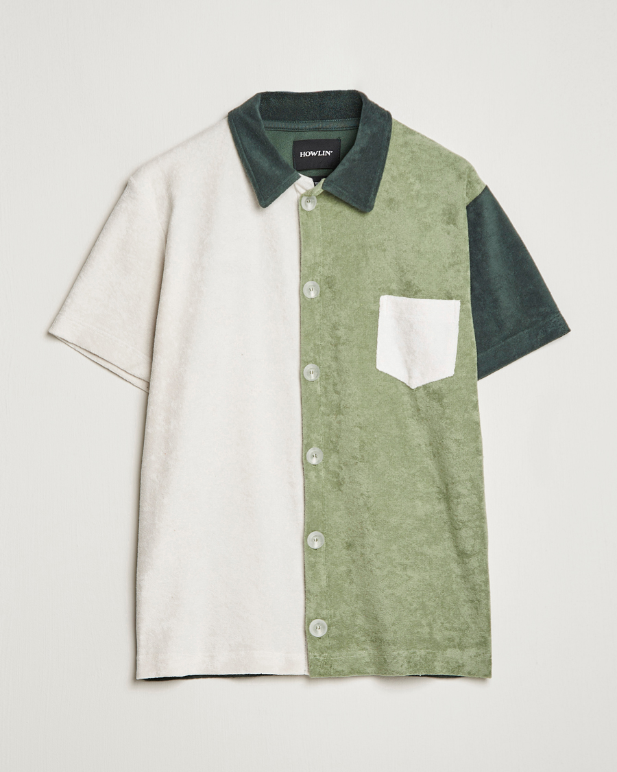 Homme | Chemises | Howlin' | Short Sleeve Color Block Terry Shirt Agave
