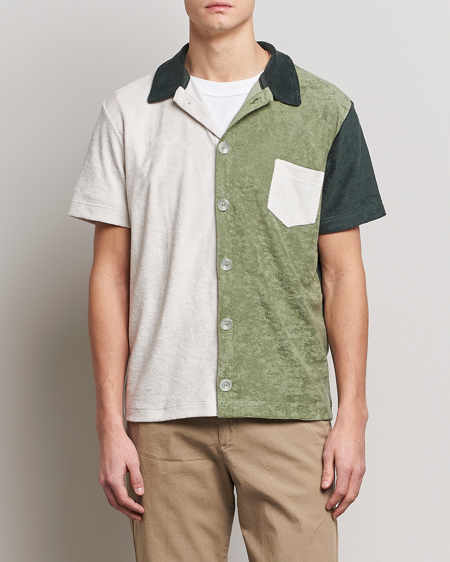 Homme | Chemises | Howlin' | Short Sleeve Color Block Terry Shirt Agave