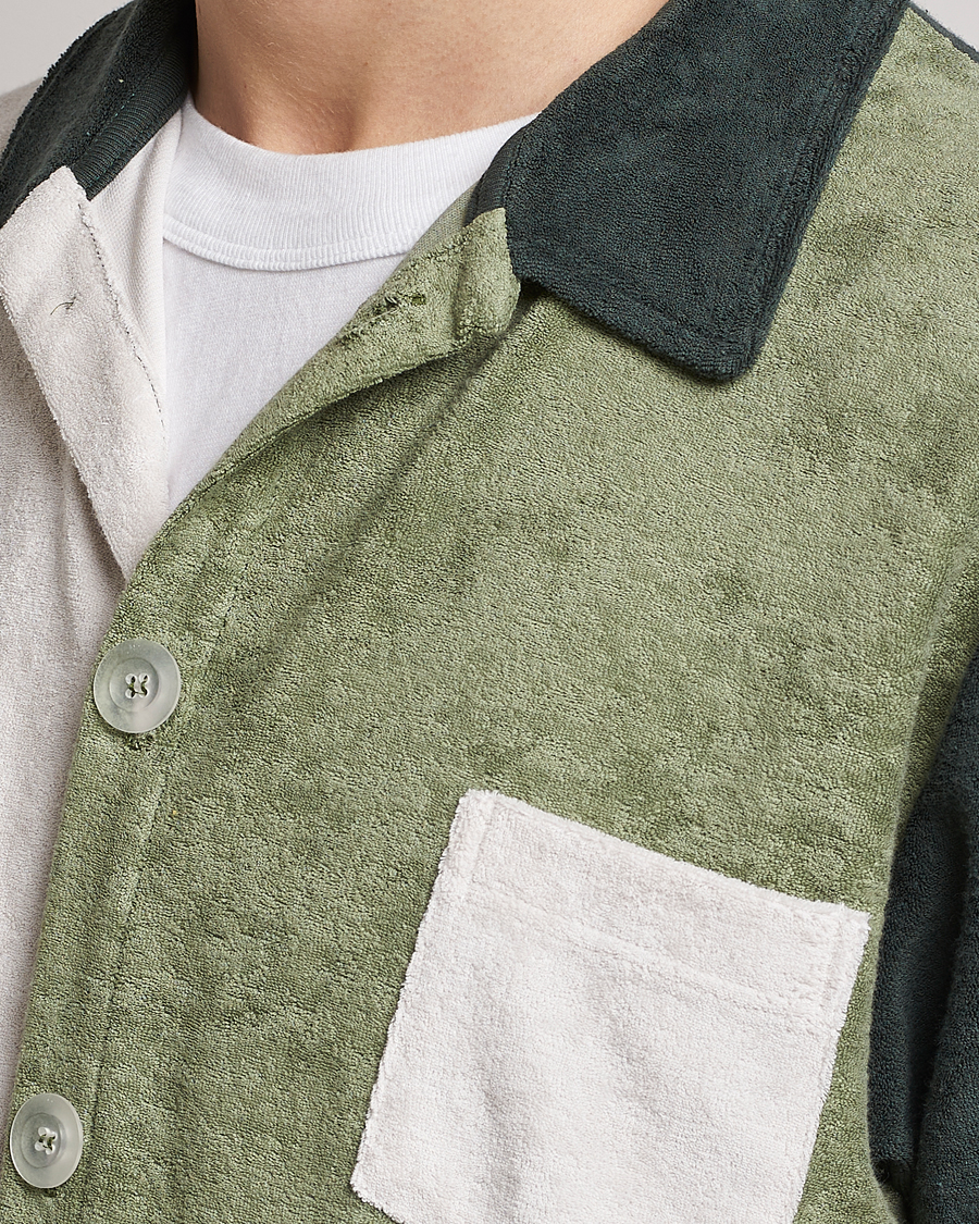 Homme | Chemises | Howlin' | Short Sleeve Color Block Terry Shirt Agave