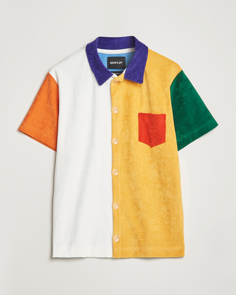 Homme | Chemises | Howlin' | Short Sleeve Color Block Terry Shirt Butter In The Sun