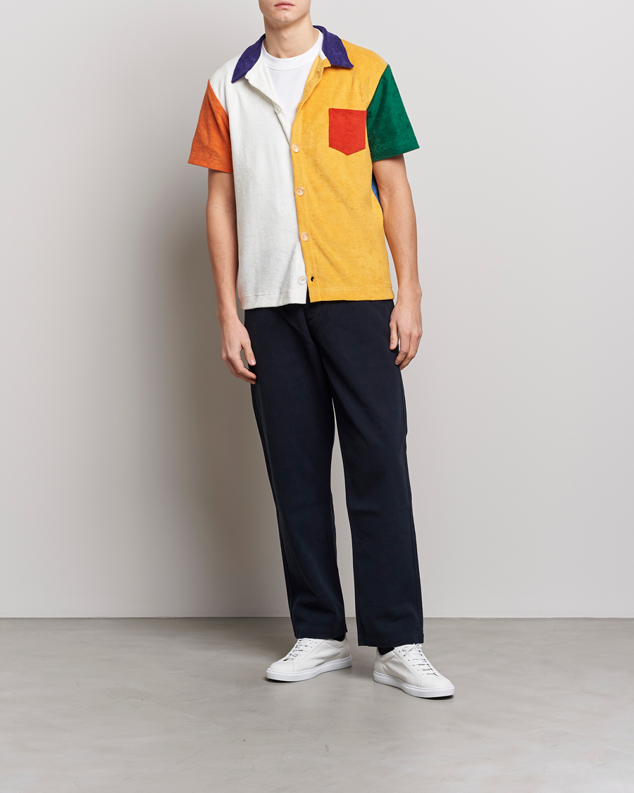 Homme | Chemises | Howlin' | Short Sleeve Color Block Terry Shirt Butter In The Sun