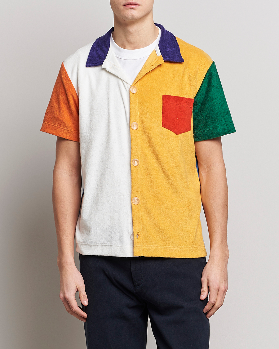 Homme | Chemises | Howlin' | Short Sleeve Color Block Terry Shirt Butter In The Sun