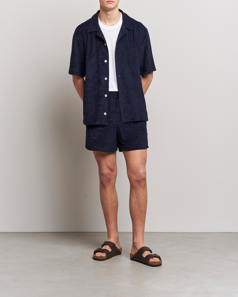 Homme | Shorts | Howlin' | Cotton Blend Terry Shorts Navy
