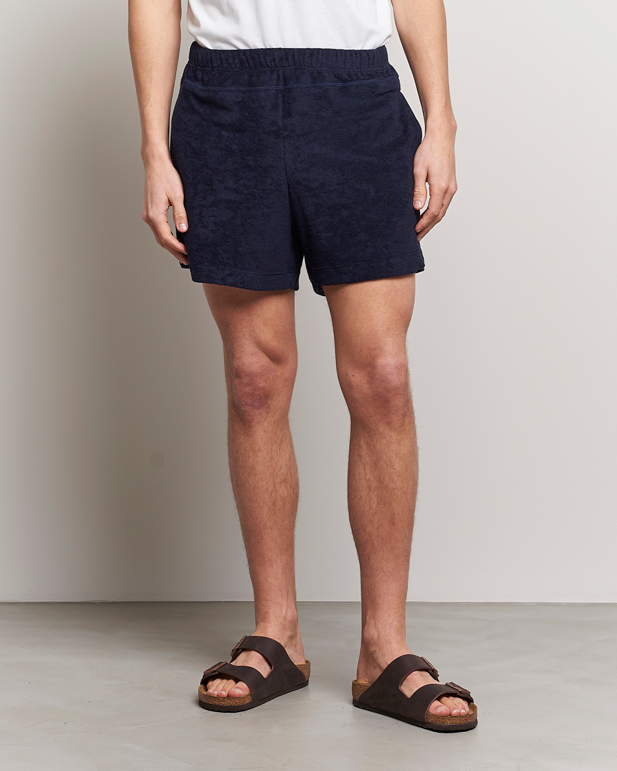 Homme | Shorts | Howlin' | Cotton Blend Terry Shorts Navy