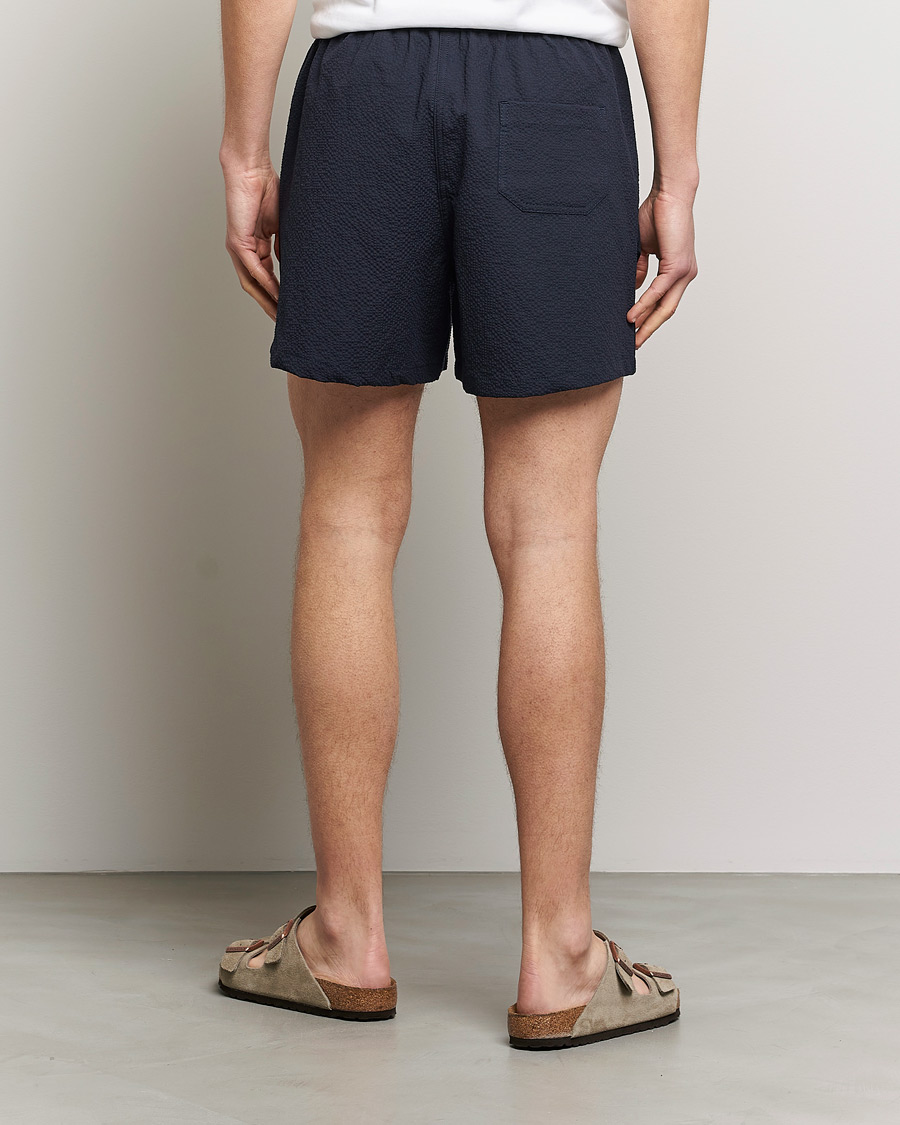 Homme | Shorts | Howlin' | Cotton Seersucker Shorts Navy