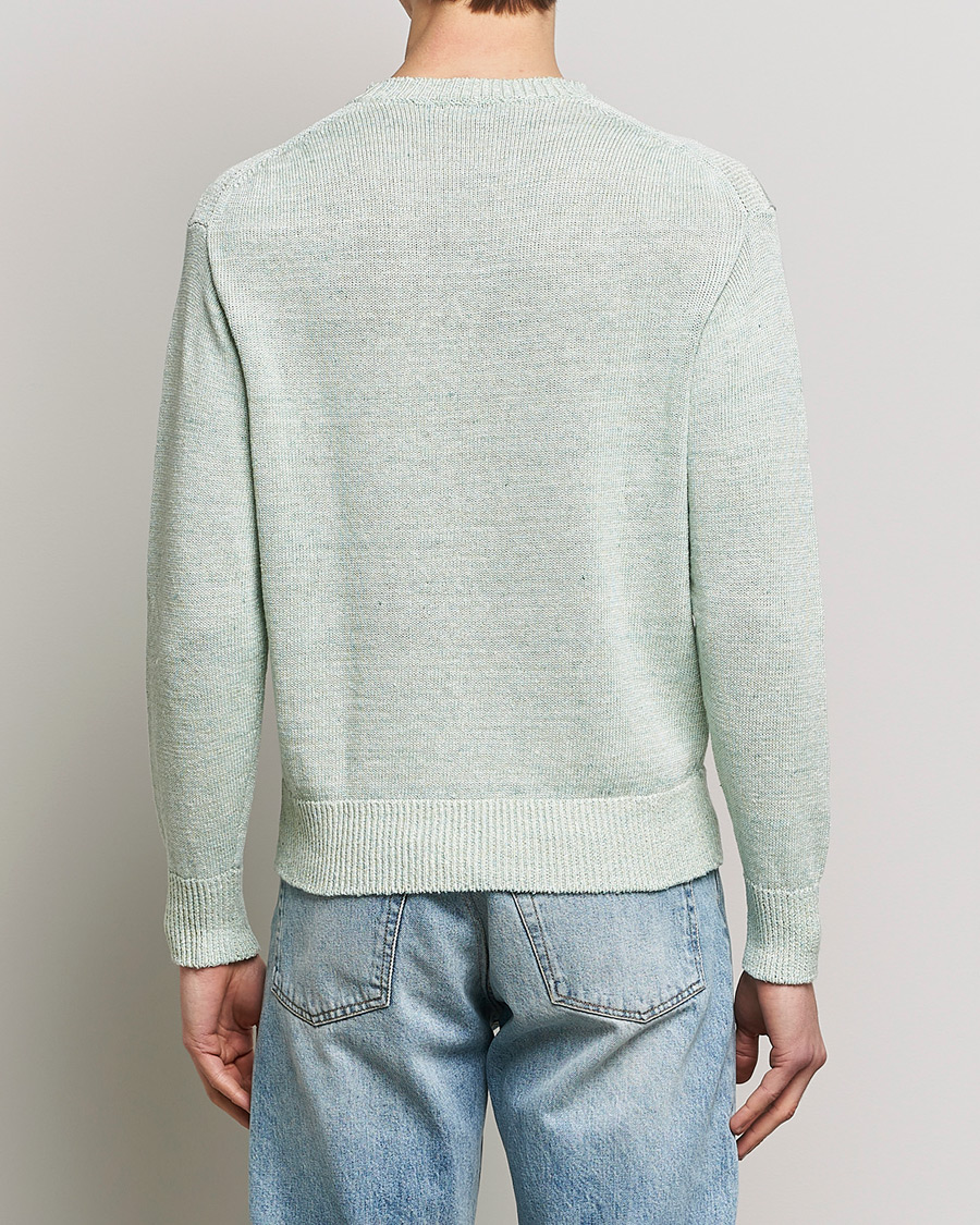 Homme | Pulls Et Tricots | Inis Meáin | Donegal Washed Linen Crew Neck Mint