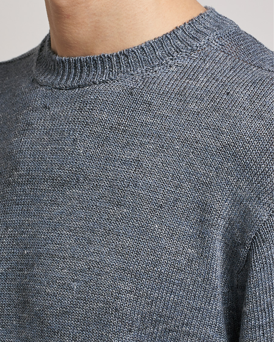 Homme | Pulls Et Tricots | Inis Meáin | Donegal Washed Linen Crew Neck Stone