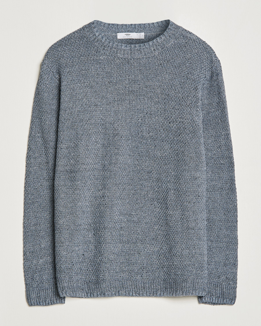 Homme | Pulls Et Tricots | Inis Meáin | Moss Stiched Linen Crew Neck Greyish