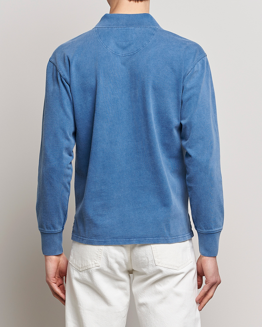 Homme | Pulls Et Tricots | Drake's | Long Sleeve Jersey Polo Navy