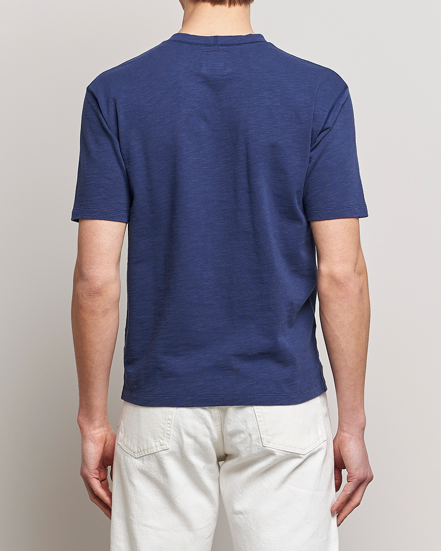 Homme | T-shirts | Drake's | Cotton Pocket T-Shirt Navy