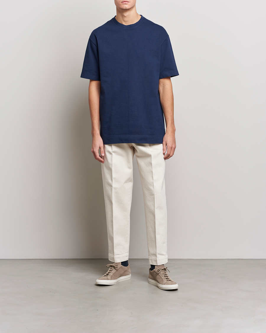 Homme | T-shirts | Massimo Alba | Nevis Short Sleeve T-Shirt Navy