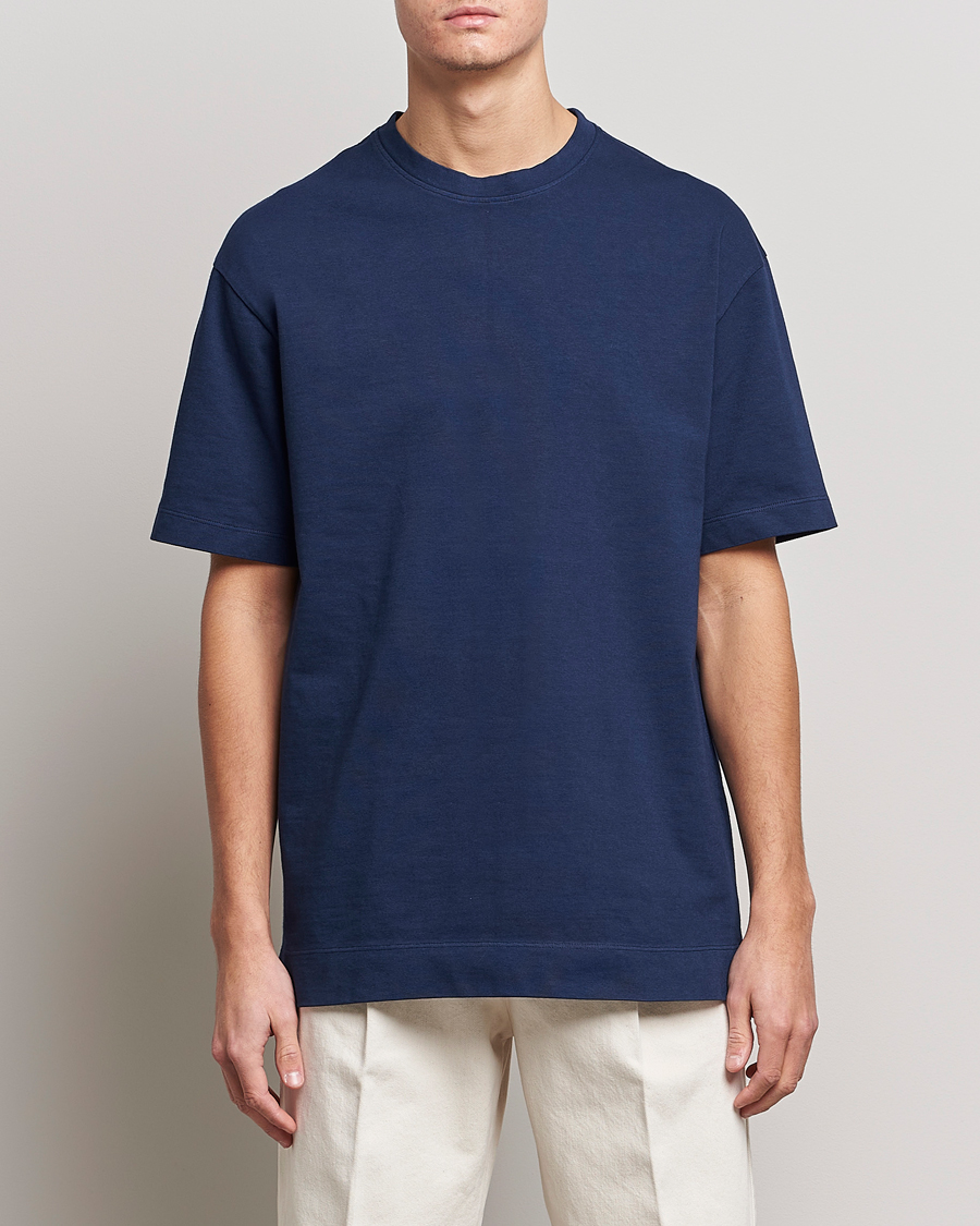 Homme | T-shirts | Massimo Alba | Nevis Short Sleeve T-Shirt Navy