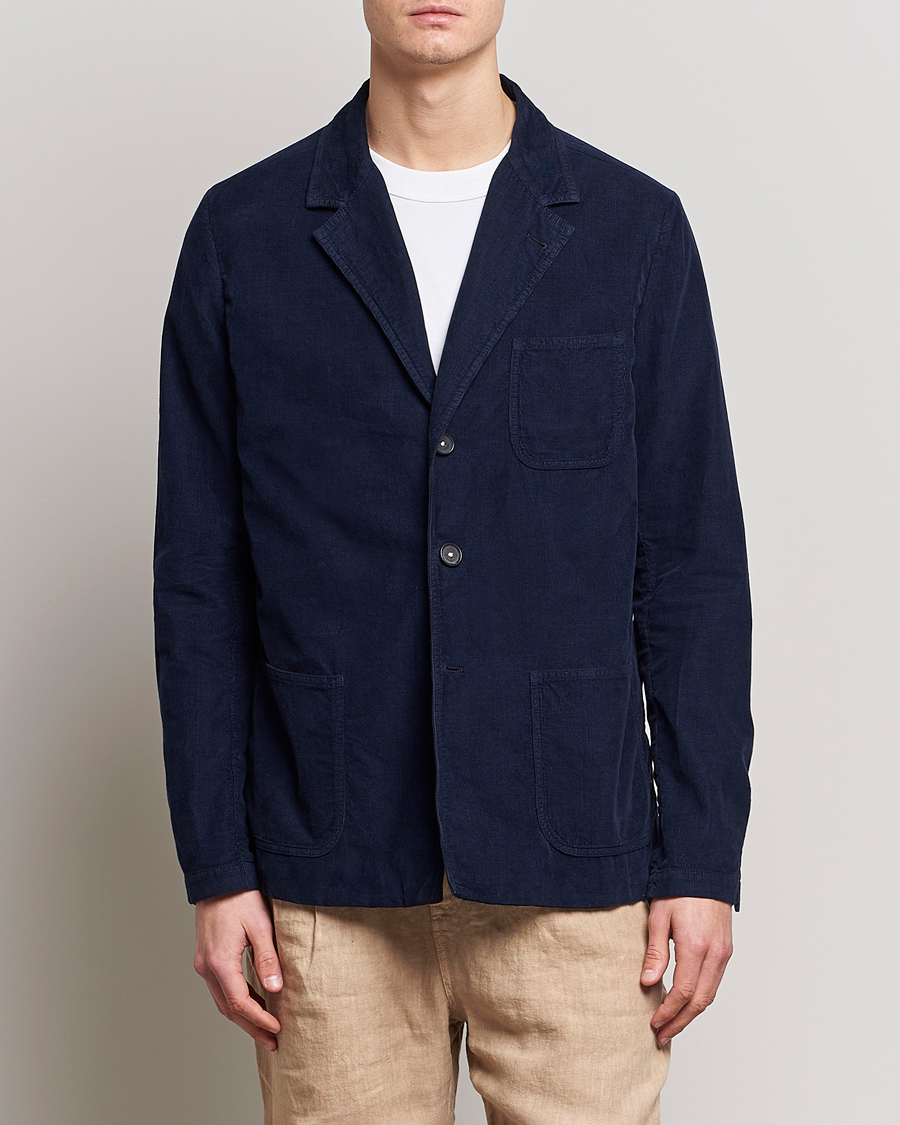 Homme | Blazers | Massimo Alba | Baglietto Baby Corduroy Jacket Navy