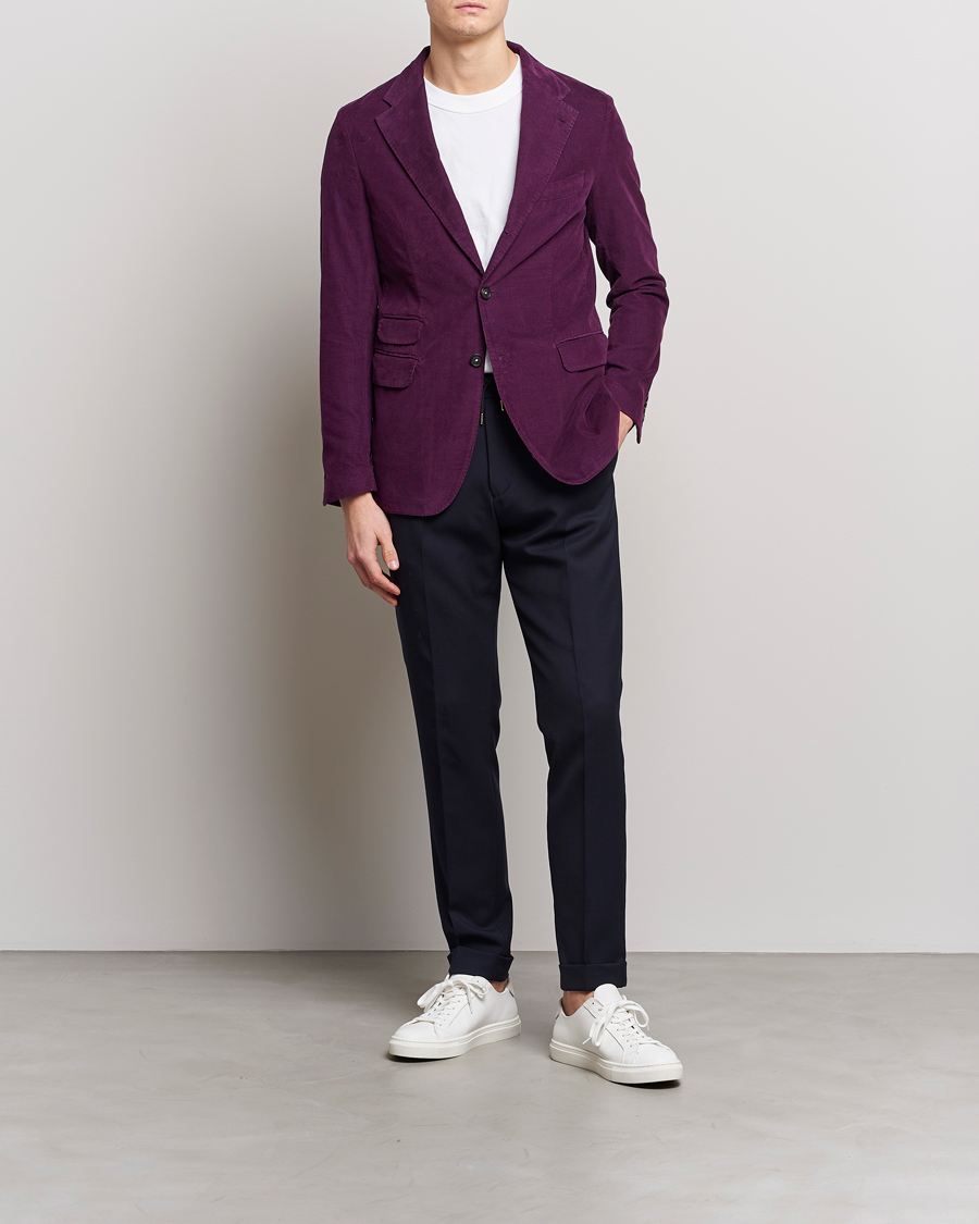 Homme | Blazers | Massimo Alba | Baby Corduroy Blazer Plum