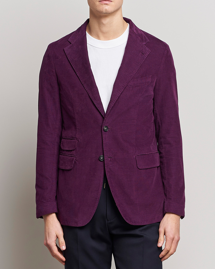 Homme | Blazers | Massimo Alba | Baby Corduroy Blazer Plum