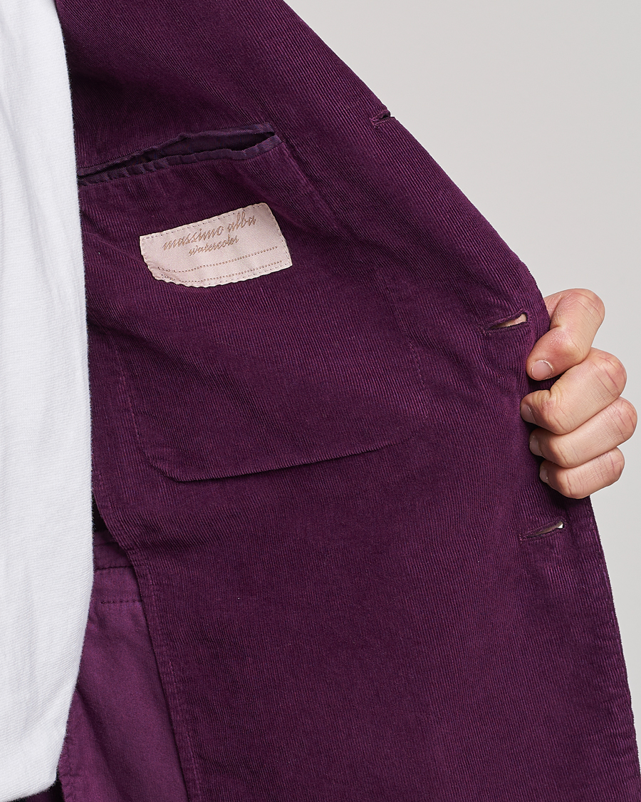 Homme | Blazers | Massimo Alba | Baby Corduroy Blazer Plum
