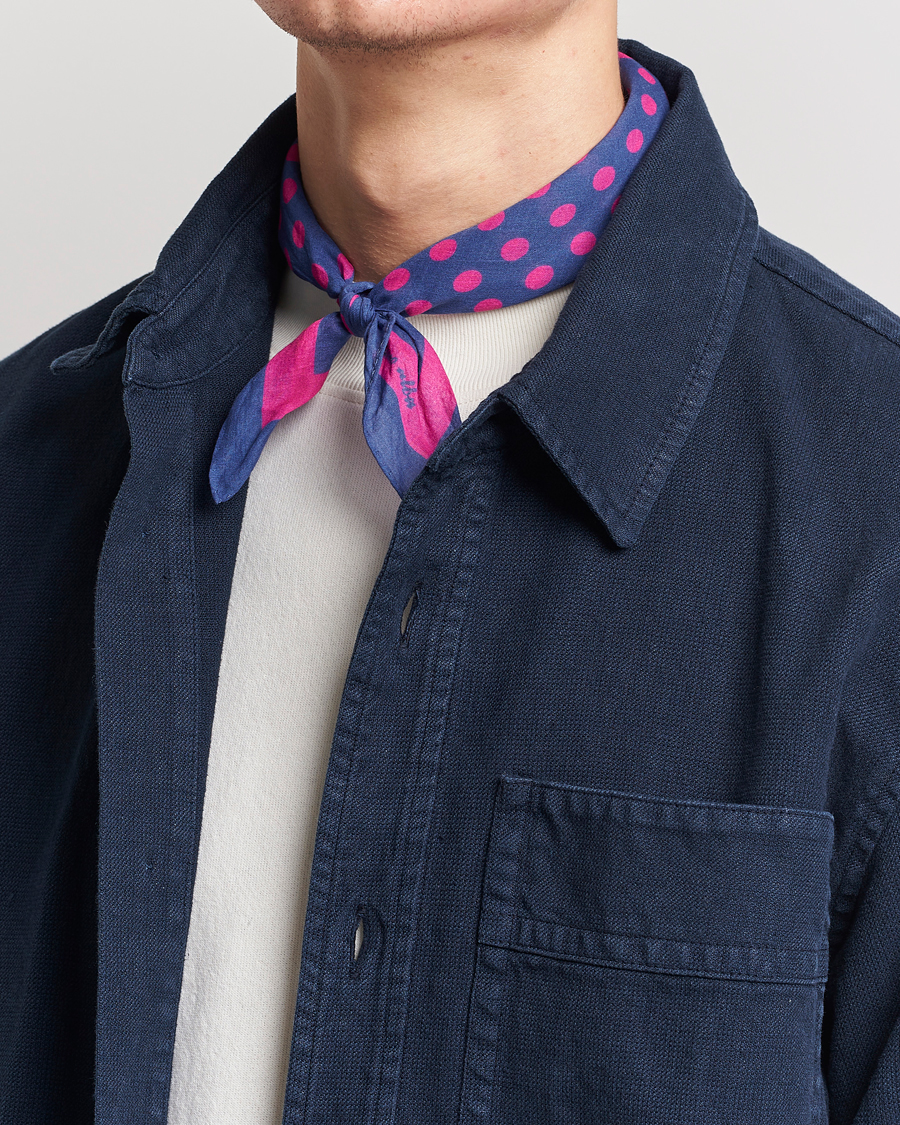 Homme | Massimo Alba Cotton Voile Bandana Blue Massaua | Massimo Alba | Cotton Voile Bandana Blue Massaua