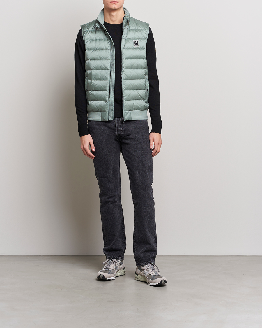Homme | Gilets | Belstaff | Circuit Padded Gilet Steel Green