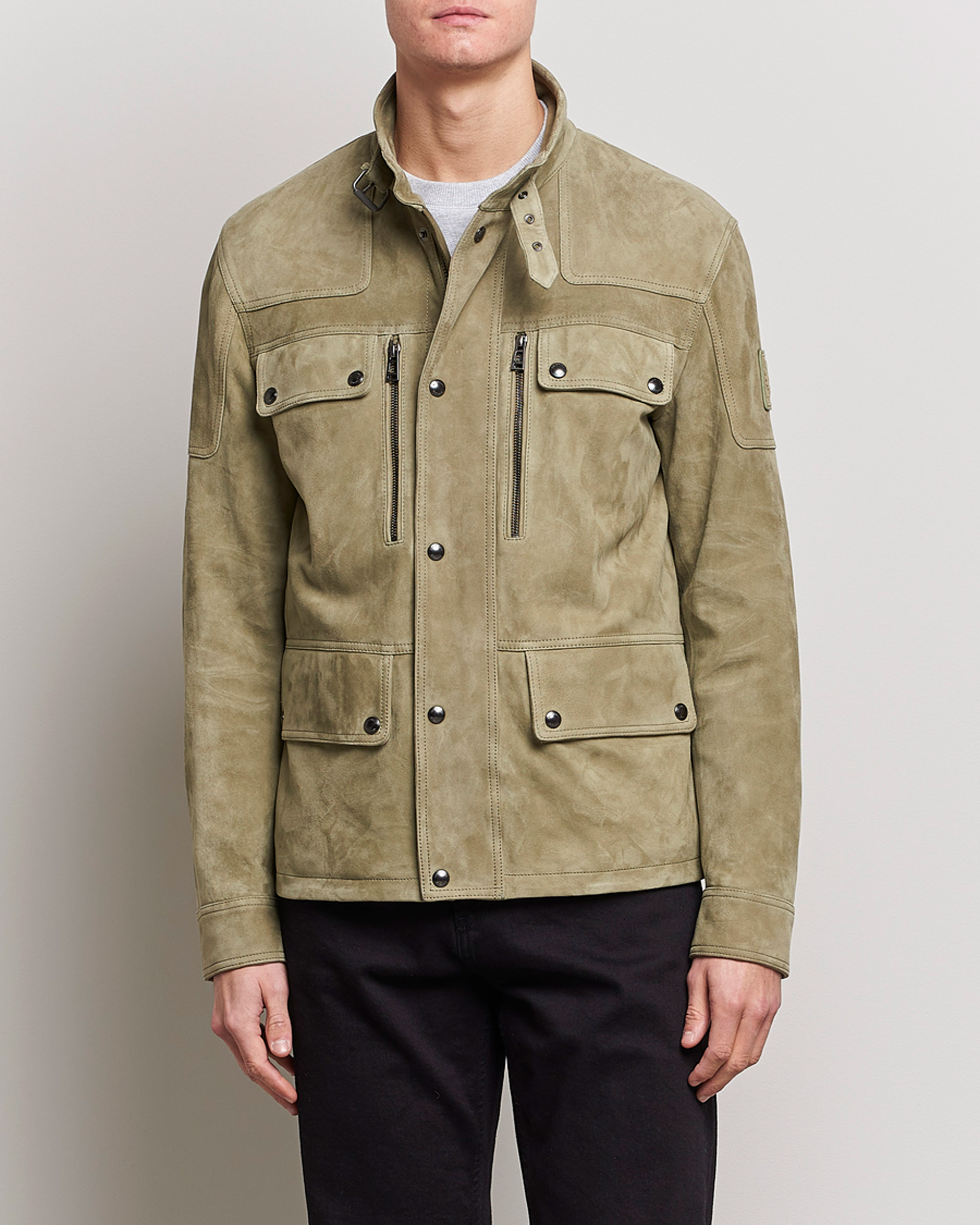 Homme | Manteaux Et Vestes | Belstaff | Dene Suede Field Jacket Aloe