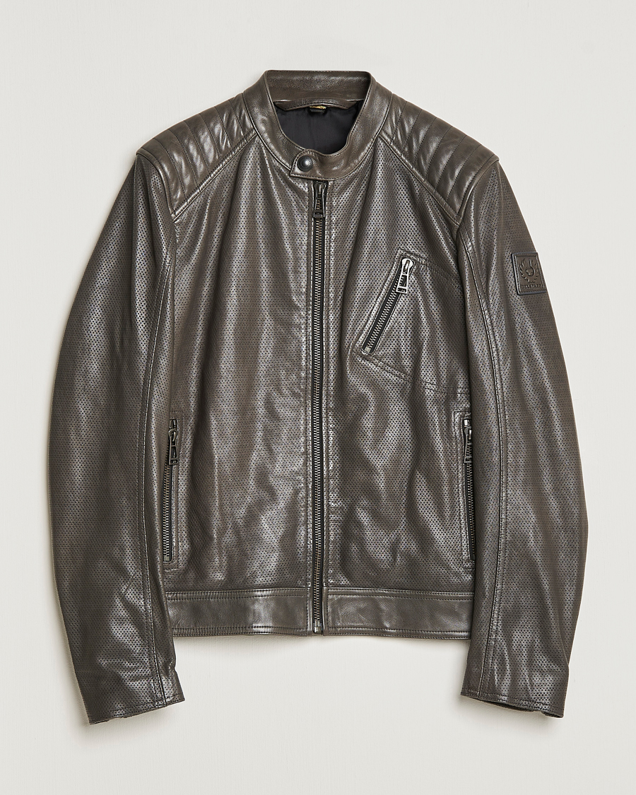 Homme | Manteaux Et Vestes | Belstaff | V Racer Air Leather Jacket Dark Grey