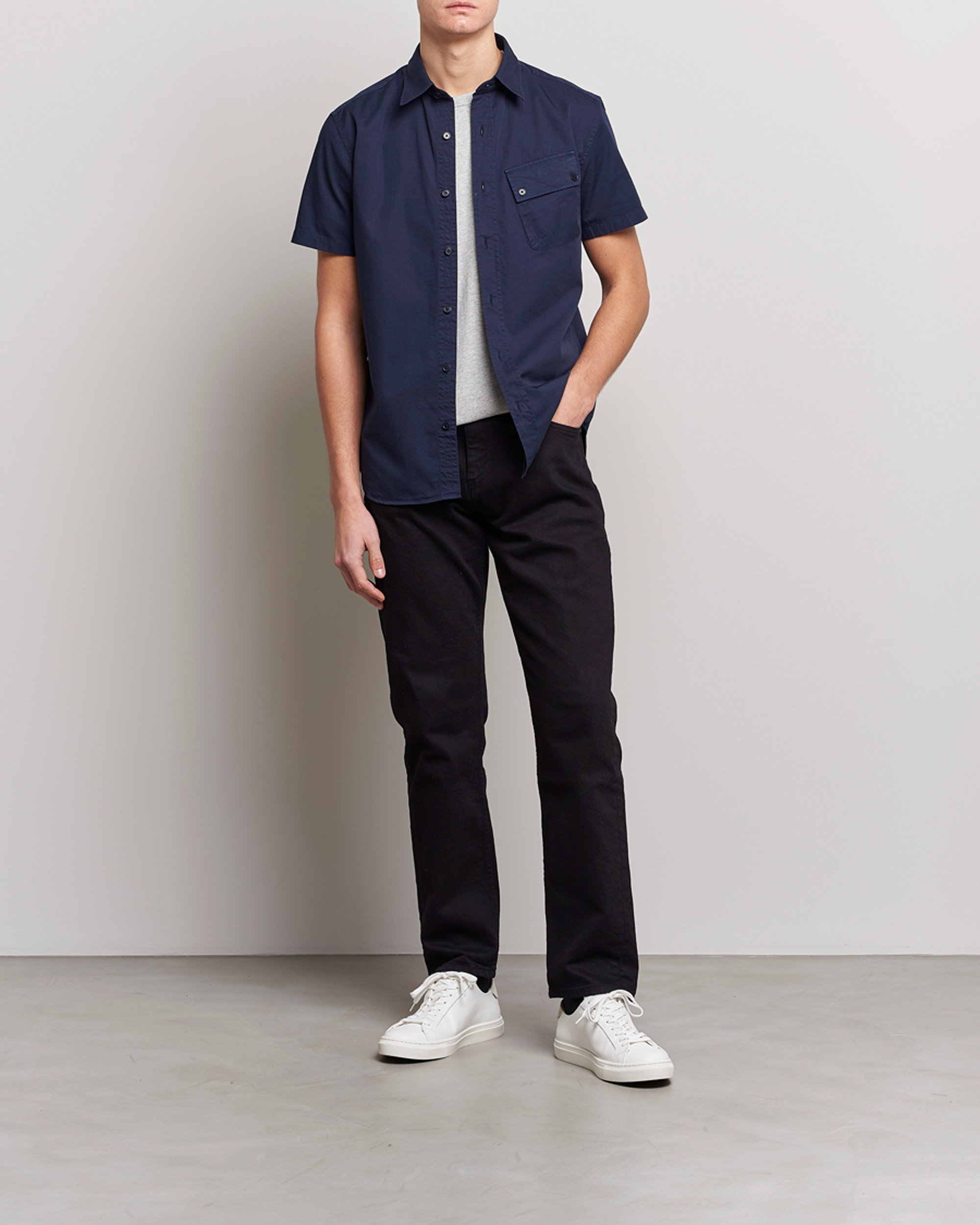 Homme | Chemises | Belstaff | Short Sleeve Pitch Shirt Neep Navy