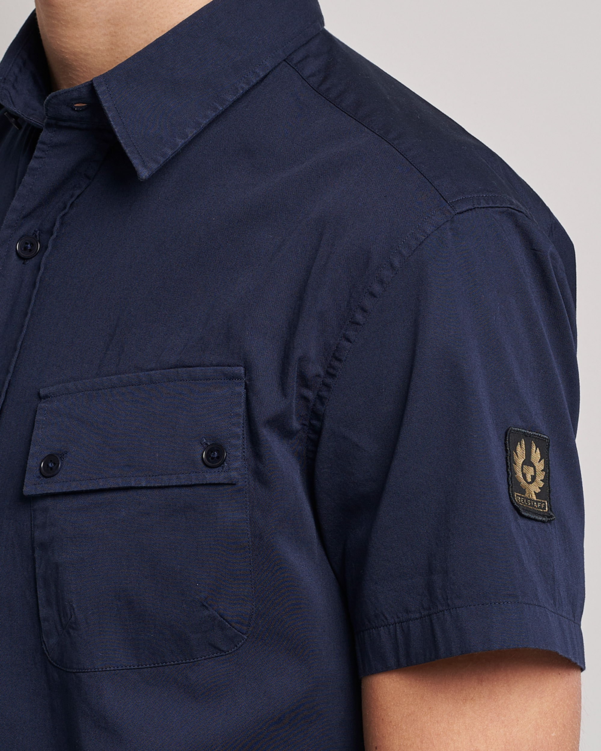 Homme | Chemises | Belstaff | Short Sleeve Pitch Shirt Neep Navy