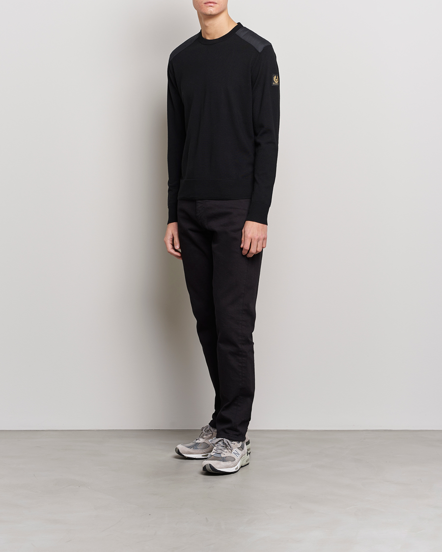 Homme | Pulls Et Tricots | Belstaff | Kerrigan Crew Neck Merino Sweatshirt Black