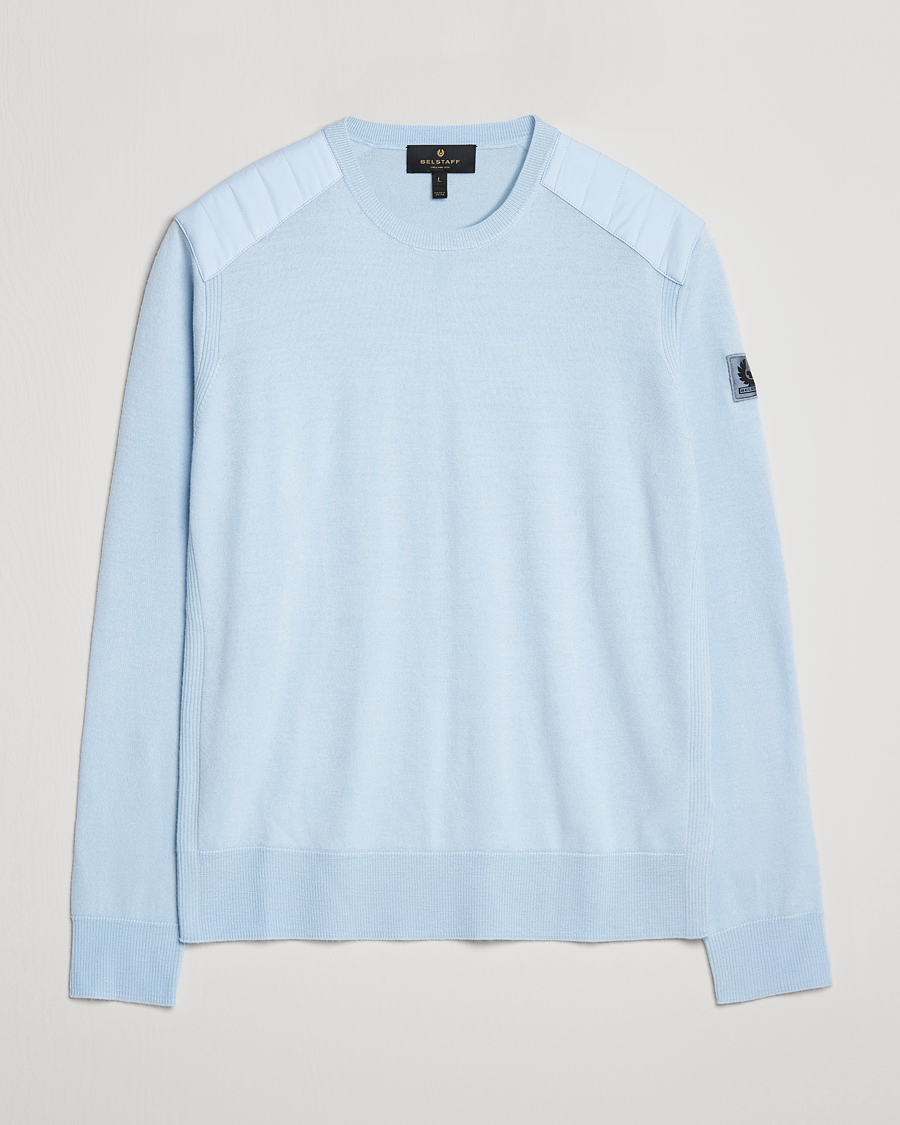Homme | Pulls Et Tricots | Belstaff | Kerrigan Crew Neck Merino Sweatshirt Sky Blue