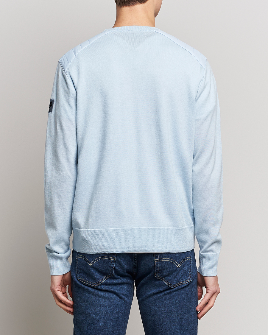 Homme | Pulls Et Tricots | Belstaff | Kerrigan Crew Neck Merino Sweatshirt Sky Blue