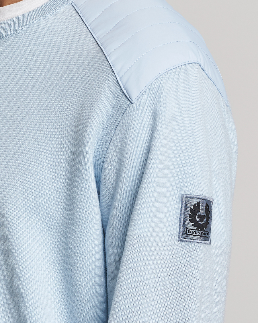 Homme | Pulls Et Tricots | Belstaff | Kerrigan Crew Neck Merino Sweatshirt Sky Blue