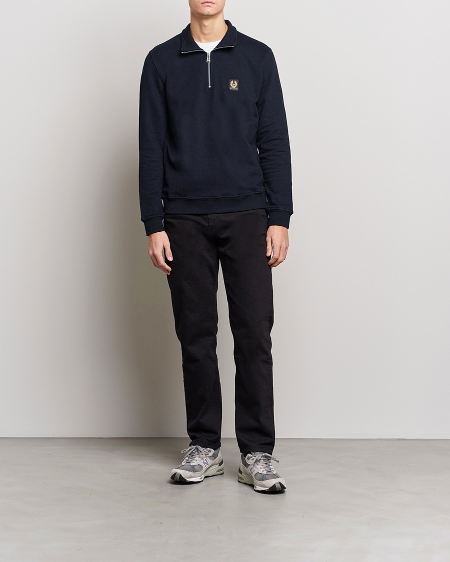 Homme | Pulls Et Tricots | Belstaff | Signature Half Zip Sweatshirt Dark Ink