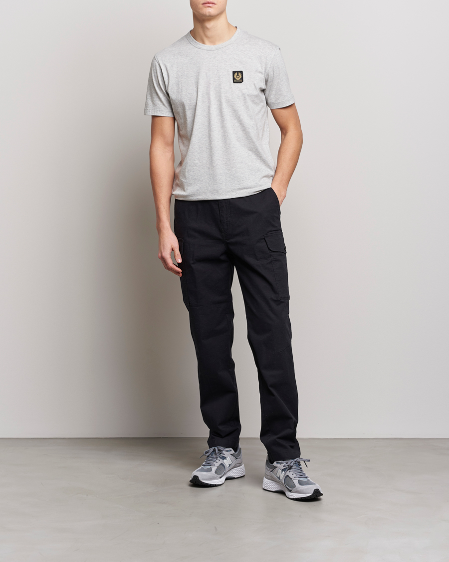Homme | T-shirts | Belstaff | Cotton Logo T-Shirt Old Silver Heather