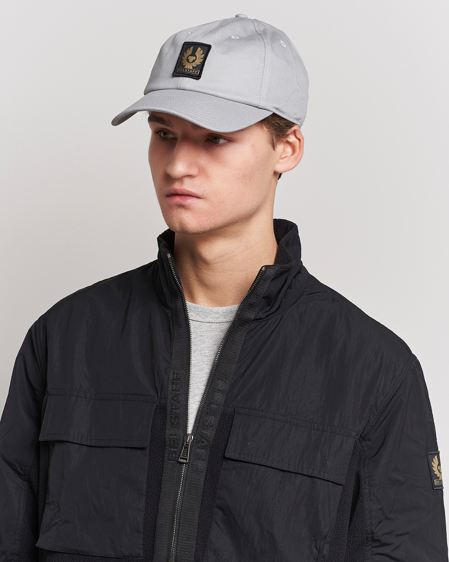 Homme | Belstaff Phoenix Logo Cap Pearl Grey | Belstaff | Phoenix Logo Cap Pearl Grey