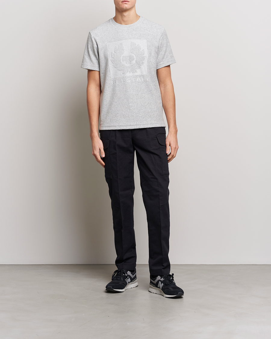 Homme | T-shirts | Belstaff | Turret Terry Logo T-Shirt Old Silver Heather