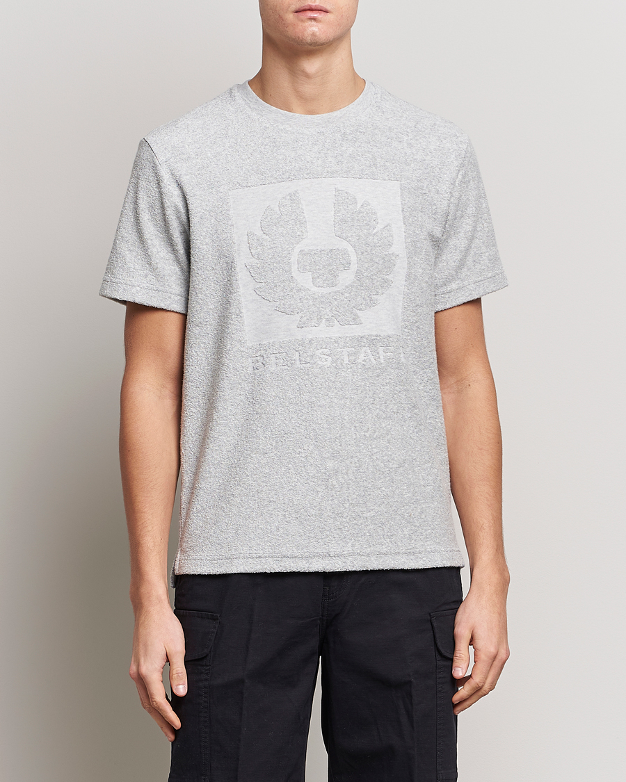 Homme | T-shirts | Belstaff | Turret Terry Logo T-Shirt Old Silver Heather